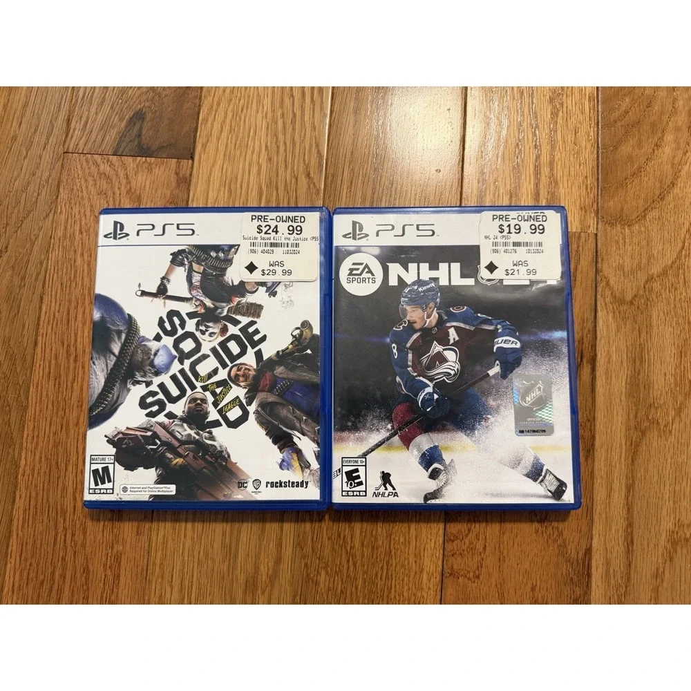 PS5 Video Game‎ Lot 2 Games Suicide Squad Kill The Justice League NHL